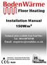 Installation Manual 150W/m²