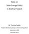 Note on Solar Energy Policy in Andhra Pradesh. M. Thimma Reddy