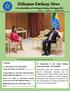 Ethiopian Embassy News A Monthly Bulletin of the Ethiopian Embassy, Washington D.C. Year: IV Issue 05 November 2017