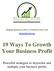 19 Ways To Growth Your Business Profit
