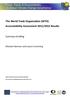 The World Trade Organisation (WTO) Accountability Assessment 2011/2012 Results