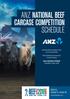 ANZ NATIONAL BEEF CARCASE COMPETITION SCHEDULE
