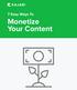 7 Easy Ways To Monetize Your Content