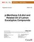 p-menthane-3,8-diol and Related Oil of Lemon Eucalyptus Compounds
