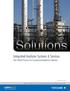 Solutions. Integrated Analyzer Systems & Services. Your Global Partner For Customized Analytical Solutions