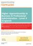 Higher Apprenticeship in Business & Professional Administration - Level 4 (England)