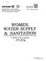 WOMEN, WATER SUPPLY & SANITATION