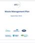 Waste Management Plan. September 2015