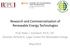 Research and Commercialization of Renewable Energy Technologies