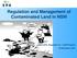 Regulation and Management of Contaminated Land in NSW. NSW EPA, Stephanie Yu CLM Program 18 November 2015