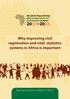 Why improving civil registration and vital statistics systems in Africa is important