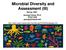 Microbial Diversity and Assessment (III) Spring, 2007 Guangyi Wang, Ph.D. POST103B