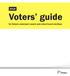 Voters guide. for Ontario municipal council and school board elections
