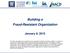 Building a Fraud-Resistant Organization January 8, 2015