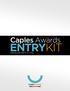 Caples Awards. Courageous ideas ENTRYKIT