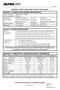 MATERIAL SAFETY DATA SHEET / SAFETY DATA SHEET SECTION III - COMPOSITION - INGREDIENTS/IDENTITY INFORMATION