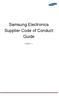 Samsung Electronics Supplier Code of Conduct Guide. Version 1.1