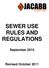 SEWER USE RULES AND REGULATIONS. September 2010