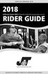 RIDER GUIDE  AVAILABLE IN ALTERNATE FORMATS OR LANGUAGES UPON REQUEST