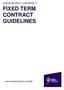 FIXED TERM CONTRACT GUIDELINES
