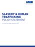 SLAVERY & HUMAN TRAFFICKING
