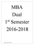 MBA Dual 1 st Semester