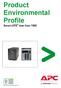 Product Environmental Profile Smart-UPS less than 1500