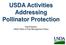 USDA Activities Addressing Pollinator Protection. David Epstein USDA Office of Pest Management Policy