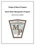 Village of Mount Prospect. Storm Water Management Program. IEPA Permit No. ILR400393