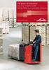 The power of innovation. The new T 20SP/T 24 SP Electric Pallet Truck with Rider Platform. Linde Material Handling