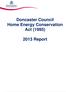Doncaster Council Home Energy Conservation Act (1995) 2013 Report