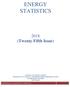 ENERGY STATISTICS (Twenty Fifth Issue)