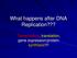 What happens after DNA Replication??? Transcription, translation, gene expression/protein synthesis!!!!