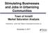 Stimulating Businesses and Jobs in Urbanizing Communities