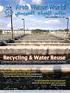 Recycling & Water Reuse Modern reuse technologies address growing water demand