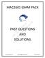 MAC2601 EXAM PACK PAST QUESTIONS AND TUTORIALS GR SOLUTIONS
