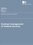 Contract management of medical services. Department for Work and Pensions