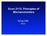Econ 2113: Principles of Microeconomics. Spring 2009 ECU