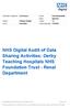 NHS Digital Audit of Data Sharing Activities: Derby Teaching Hospitals NHS Foundation Trust - Renal Department