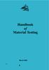 Handbook of Material Testing