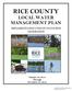 RICE COUNTY LOCAL WATER MANAGEMENT PLAN
