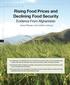 Rising Food Prices and Declining Food Security