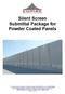 Silent Screen Submittal Package for Powder Coated Panels