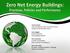 Zero Net Energy Buildings: Practices, Policies and Performance