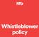 Whistleblower policy