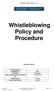 Whistleblowing Policy and Procedure