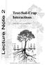 Tree-Soil-Crop Interactions