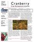 Cranberry Crop Management Journal