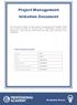 Project Management Initiation Document