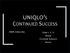 UNIQLO S CONTINUED SUCCESS
